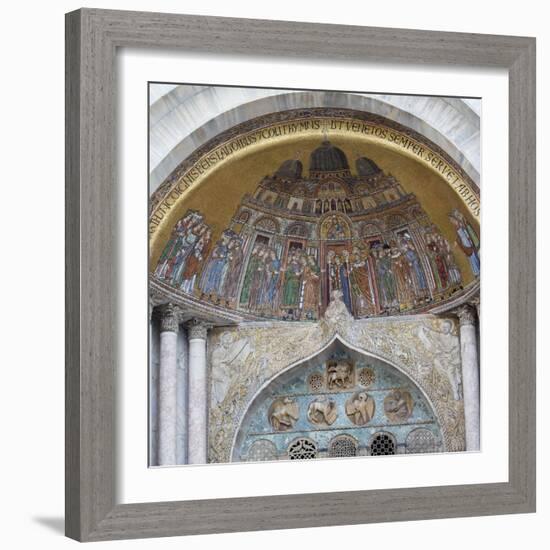 Mosaic Artwork on the Exterior of St. Mark's Cathedral, Venice, Italy-Darrell Gulin-Framed Photographic Print