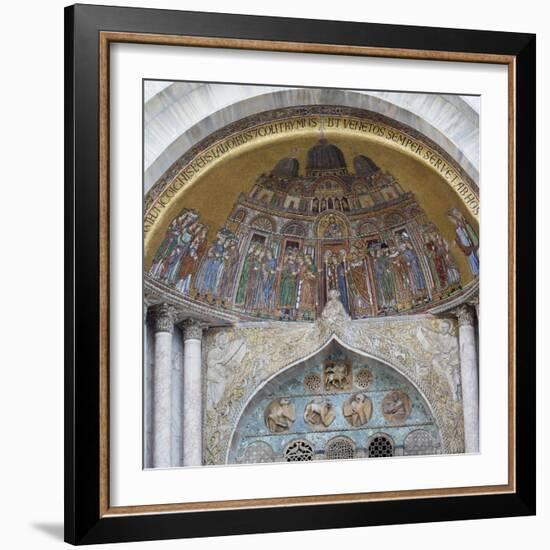 Mosaic Artwork on the Exterior of St. Mark's Cathedral, Venice, Italy-Darrell Gulin-Framed Photographic Print