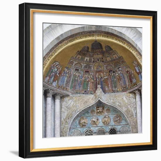 Mosaic Artwork on the Exterior of St. Mark's Cathedral, Venice, Italy-Darrell Gulin-Framed Photographic Print