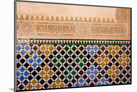 Mosaic At The Alhambra, Granada, Spain-neirfy-Mounted Photographic Print