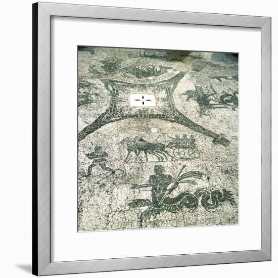 Mosaic, Carts Pulled by Mules with Travellers, Cisarii. C1st Century-null-Framed Photographic Print