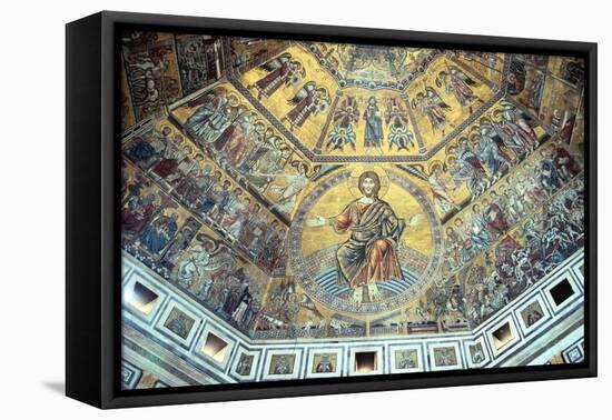 Mosaic Ceiling, Baptistry of St John, Florence, Italy-Peter Thompson-Framed Premier Image Canvas