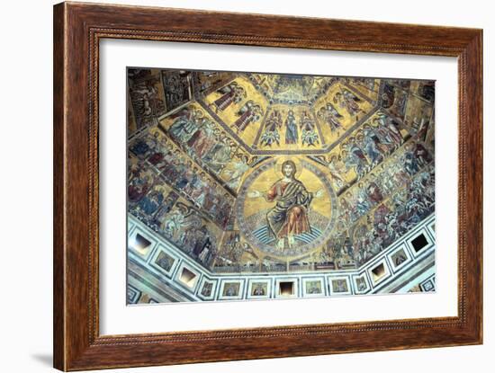 Mosaic Ceiling, Baptistry of St John, Florence, Italy-Peter Thompson-Framed Photographic Print