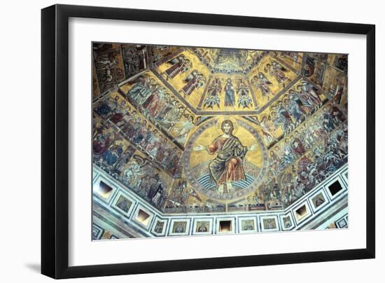 Mosaic Ceiling, Baptistry of St John, Florence, Italy-Peter Thompson-Framed Photographic Print