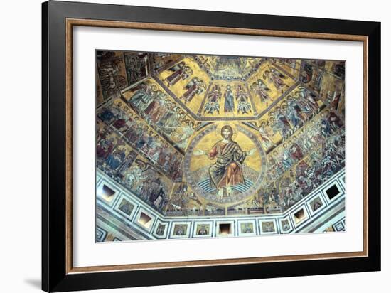 Mosaic Ceiling, Baptistry of St John, Florence, Italy-Peter Thompson-Framed Photographic Print