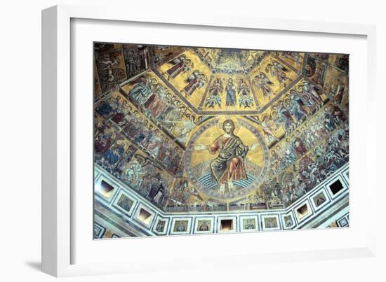 Mosaic Ceiling, Baptistry of St John, Florence, Italy-Peter Thompson-Framed Photographic Print