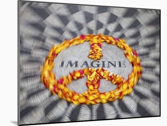 Mosaic Commemorting John Lennon, Strawberry Fields, Central Park, Manhattan, New York City, USA-Jon Arnold-Mounted Photographic Print