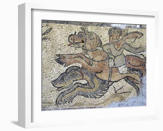 Mosaic, Currently in the Museum, Taken from the Greek and Roman Site of Cyrene, Libya-Ethel Davies-Framed Photographic Print