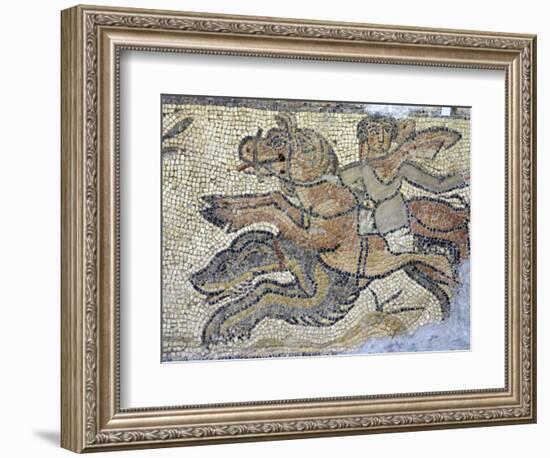 Mosaic, Currently in the Museum, Taken from the Greek and Roman Site of Cyrene, Libya-Ethel Davies-Framed Photographic Print