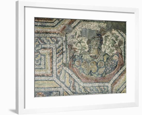 Mosaic Depicting Female Fruit Bearers-null-Framed Giclee Print