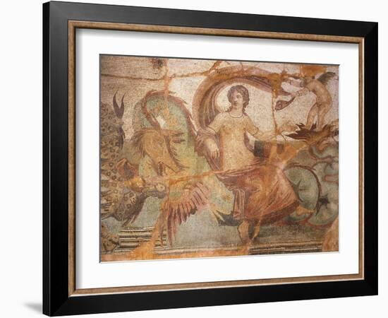 Mosaic Depicting Nereid Sitting on Sea Monster, from Baths of Lambaesis, Algeria-null-Framed Giclee Print