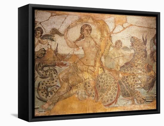 Mosaic Depicting Nereid Sitting on Sea Monster Surrounded by Cherubs-null-Framed Premier Image Canvas