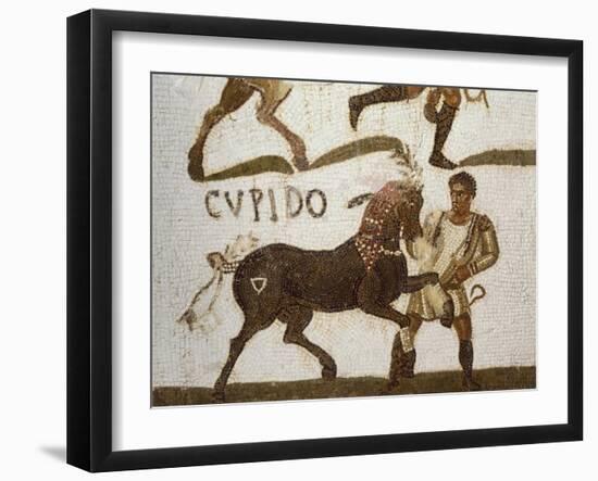 Mosaic Depicting Race Horse Being Held by Bridle, 3rd Century-null-Framed Giclee Print