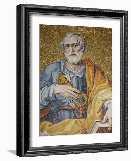 Mosaic Depicting St. Peter in St. Peter's Basilica, Vatican, Rome, Lazio, Italy, Europe-Godong-Framed Photographic Print