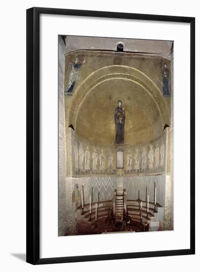 Mosaic Depicting the Madonna and Child and the Twelve Apostles, in the Cupola, Looking Forward-null-Framed Giclee Print