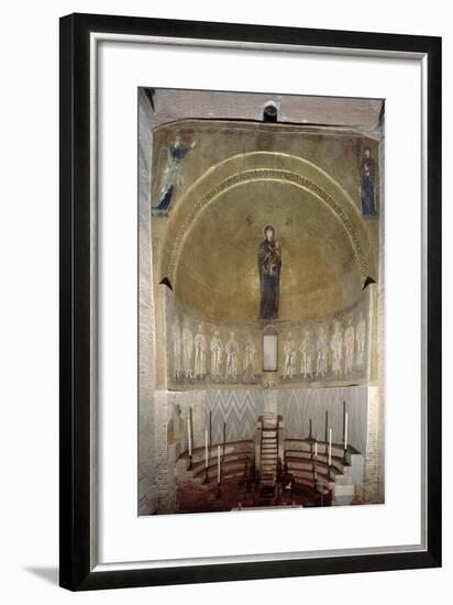 Mosaic Depicting the Madonna and Child and the Twelve Apostles, in the Cupola, Looking Forward-null-Framed Giclee Print