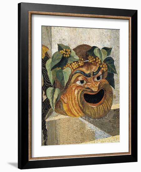 Mosaic Depicting Theatrical Mask, from Rome-null-Framed Giclee Print