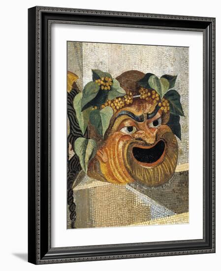 Mosaic Depicting Theatrical Mask, from Rome-null-Framed Giclee Print