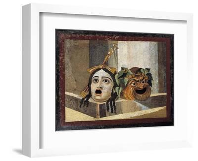 Mosaic Depicting Theatrical Masks, from Rome' Giclee Print