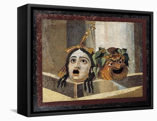 Mosaic Depicting Theatrical Masks, from Rome-null-Framed Premier Image Canvas