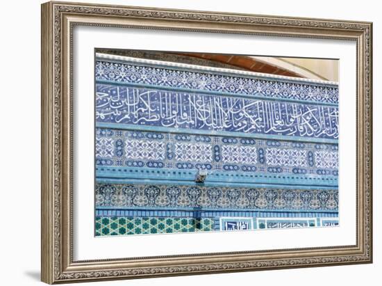 Mosaic Detail, Dome of the Rock, Jerusalem, C687-692-null-Framed Photographic Print