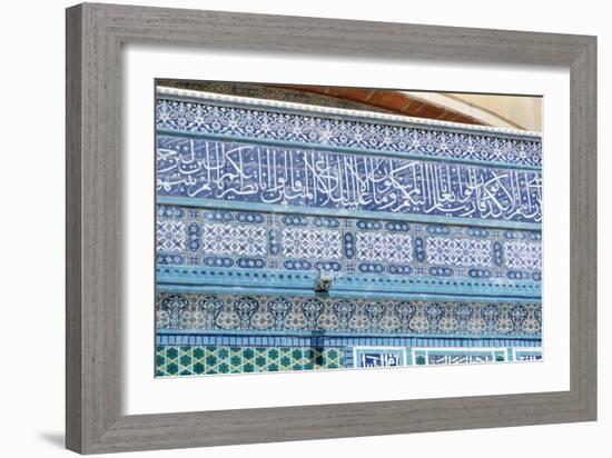 Mosaic Detail, Dome of the Rock, Jerusalem, C687-692-null-Framed Photographic Print