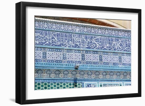 Mosaic Detail, Dome of the Rock, Jerusalem, C687-692-null-Framed Photographic Print