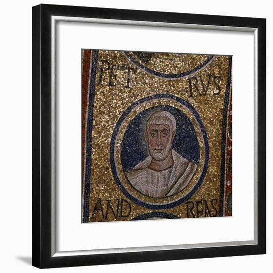 Mosaic detail showing St Peter, 5th century. Artist: Unknown-Unknown-Framed Giclee Print