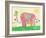 Mosaic Elephant-Jennifer McCully-Framed Giclee Print