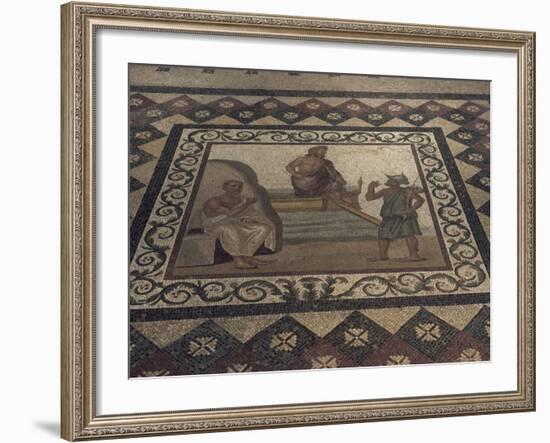 Mosaic Floor from a Roman House, Kos Museum, Dodecanese Islands, Greek Islands, Greece-David Beatty-Framed Photographic Print