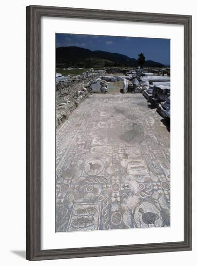 Mosaic Floor in the Basilica of Amphipolis, Greece-null-Framed Giclee Print