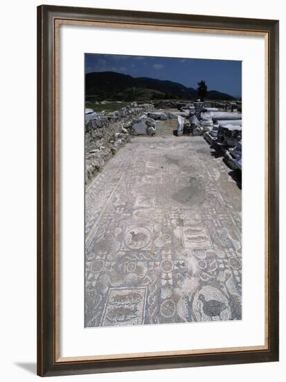 Mosaic Floor in the Basilica of Amphipolis, Greece-null-Framed Giclee Print