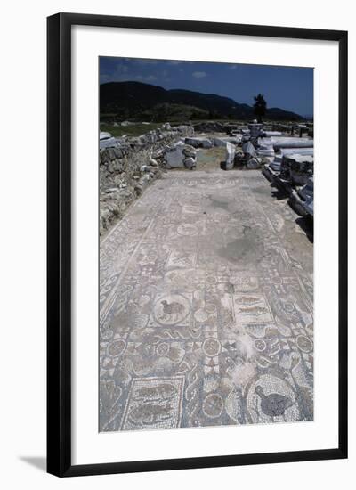 Mosaic Floor in the Basilica of Amphipolis, Greece-null-Framed Giclee Print