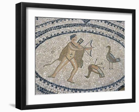 Mosaic Floor of Hunting Scene, Roman Archaeological Site of Volubilis, North Africa-R H Productions-Framed Photographic Print