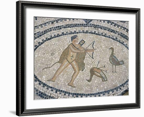 Mosaic Floor of Hunting Scene, Roman Archaeological Site of Volubilis, North Africa-R H Productions-Framed Photographic Print
