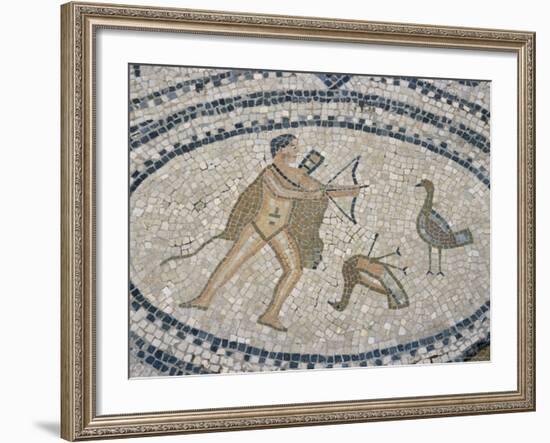 Mosaic Floor of Hunting Scene, Roman Archaeological Site of Volubilis, North Africa-R H Productions-Framed Photographic Print