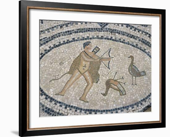 Mosaic Floor of Hunting Scene, Roman Archaeological Site of Volubilis, North Africa-R H Productions-Framed Photographic Print