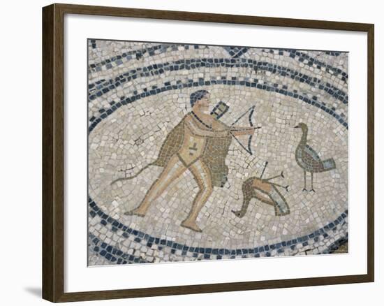 Mosaic Floor of Hunting Scene, Roman Archaeological Site of Volubilis, North Africa-R H Productions-Framed Photographic Print