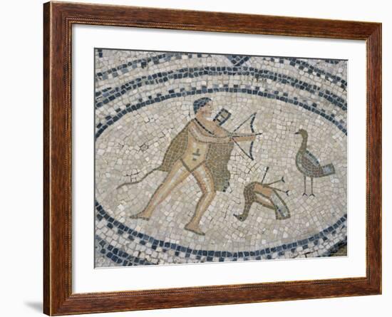 Mosaic Floor of Hunting Scene, Roman Archaeological Site of Volubilis, North Africa-R H Productions-Framed Photographic Print