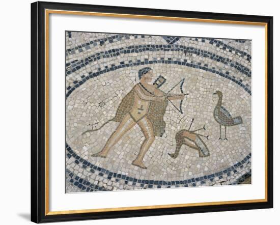 Mosaic Floor of Hunting Scene, Roman Archaeological Site of Volubilis, North Africa-R H Productions-Framed Photographic Print