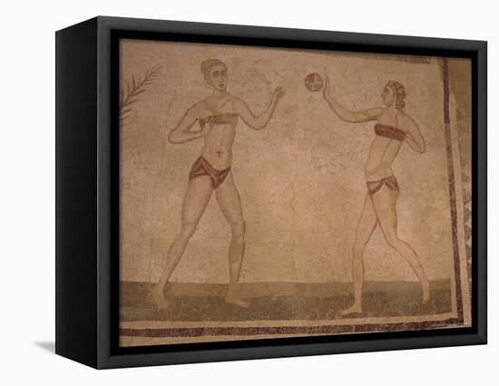 Mosaic 'Girls in Bikinis' (Doing Gymnastics) 4th Century Ad, Villa Romana Del Casale, Sicily, Italy-Richard Ashworth-Framed Premier Image Canvas