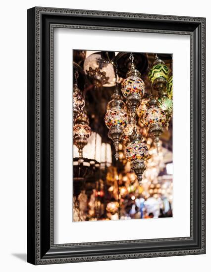 Mosaic Glass Turkish Lights on Display, Grand Bazaar (Kapali Carsi), Istanbul, Turkey-Ben Pipe-Framed Photographic Print