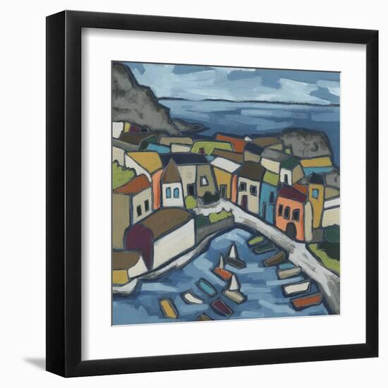 Mosaic Harbor I-June Vess-Framed Art Print