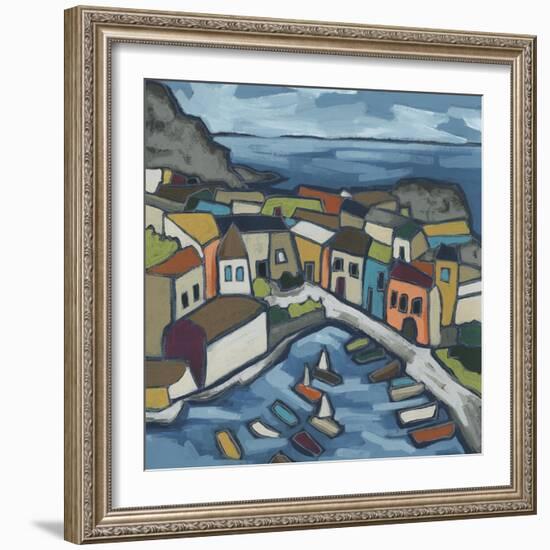 Mosaic Harbor I-June Vess-Framed Art Print