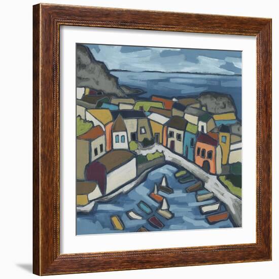 Mosaic Harbor I-June Vess-Framed Art Print