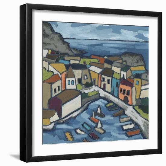 Mosaic Harbor I-June Vess-Framed Art Print