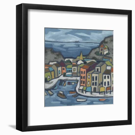 Mosaic Harbor II-June Vess-Framed Art Print