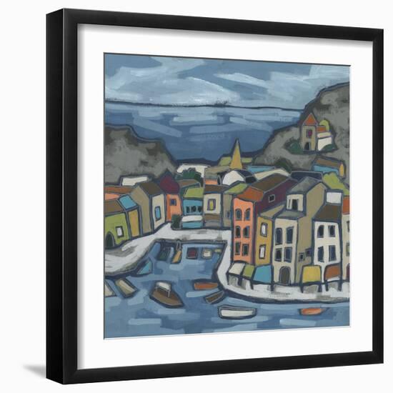 Mosaic Harbor II-June Vess-Framed Art Print