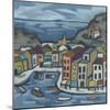 Mosaic Harbor II-June Vess-Mounted Art Print