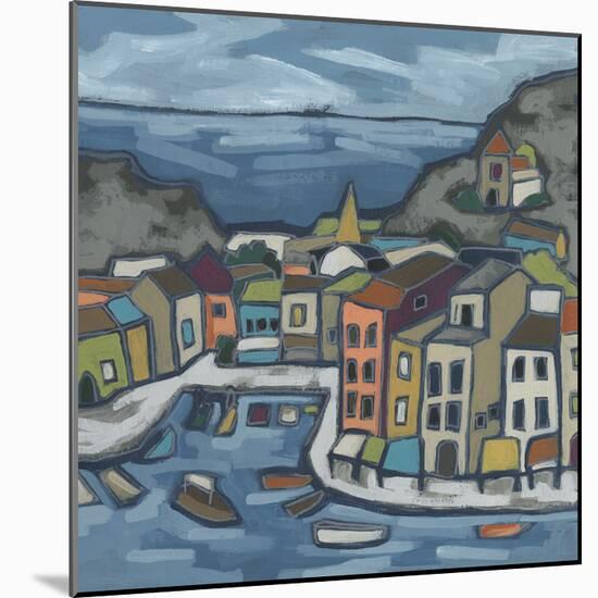 Mosaic Harbor II-June Vess-Mounted Art Print